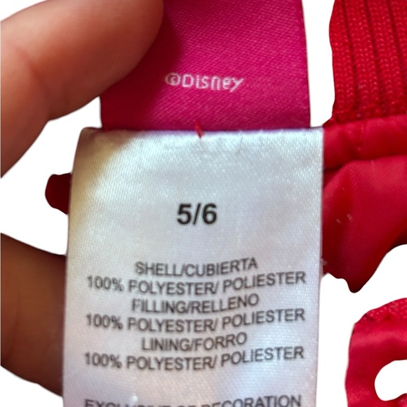 Disney Cherry Red Minnie Mouse 5/6yo zip up satin jacket. Vintage. Exclnt cdtn. - Picture 4 of 8